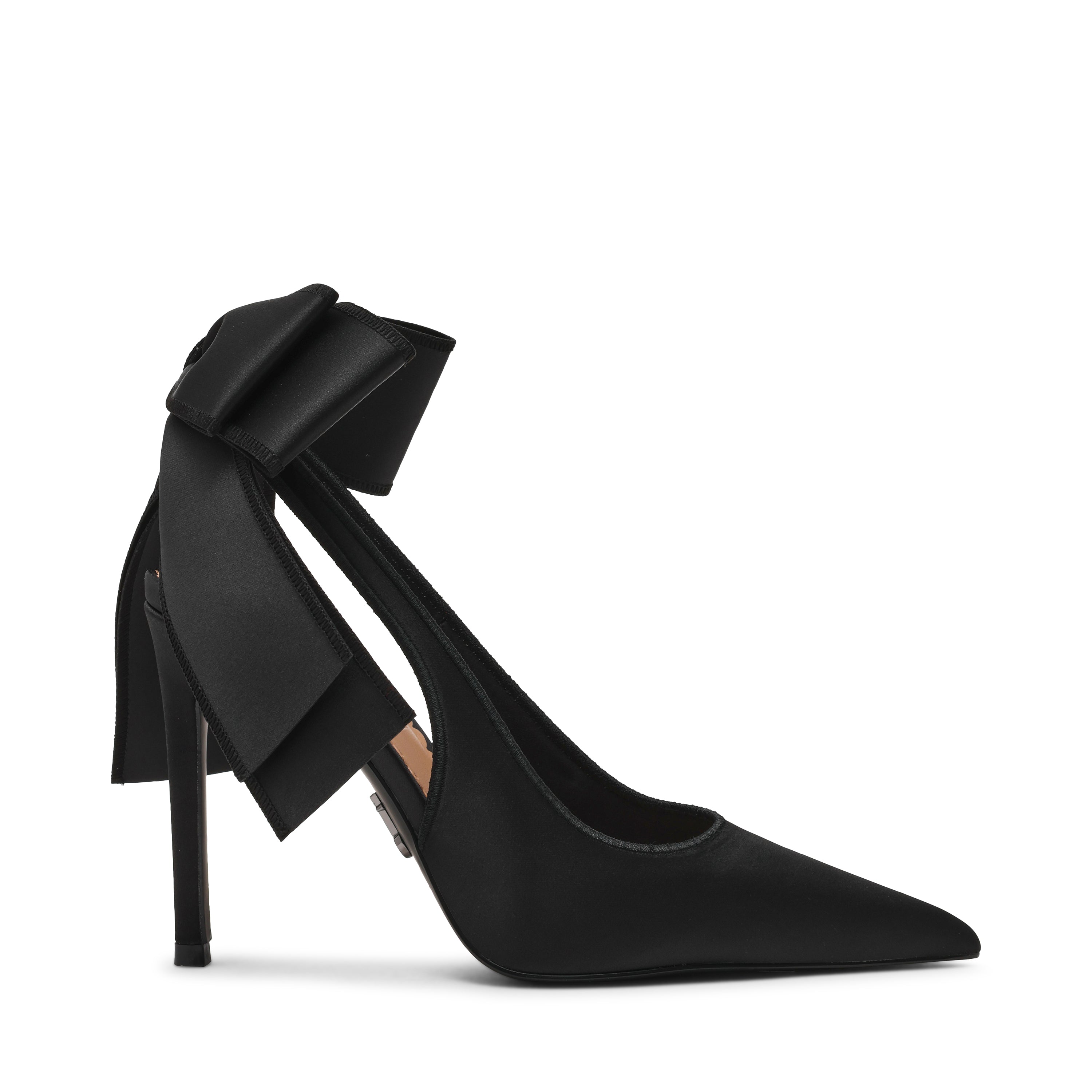 Teacup Pump BLACK SATIN