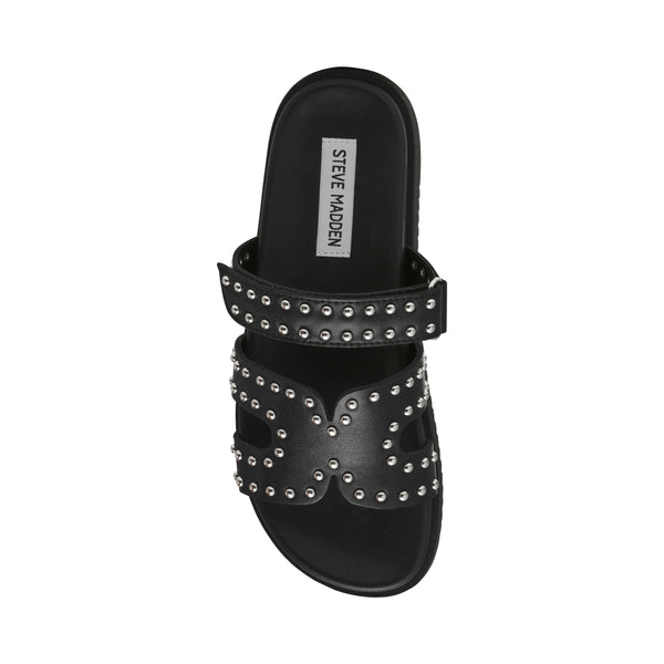 Missile-S Sandal BLACK WITH STUDS