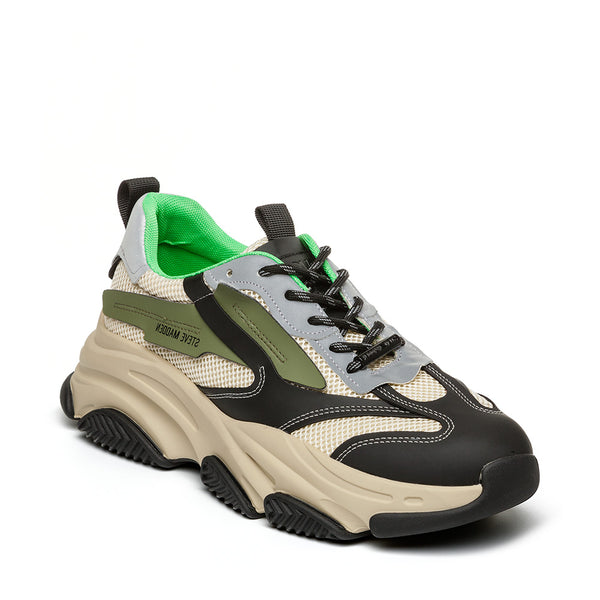 Steve Madden Men Possess Sneaker OLIVE MULTI Sneakers 90's Nostalgia
