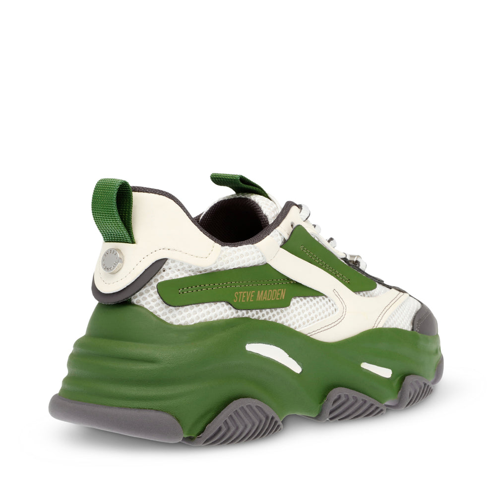 Steve Madden Possession-E Sneaker WHITE/GREEN Sneakers 90's Nostalgia