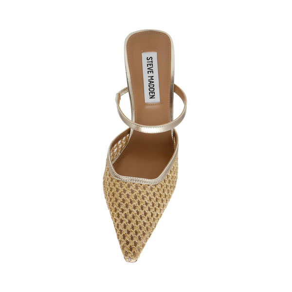 Brinley Mule GOLD RAFFIA