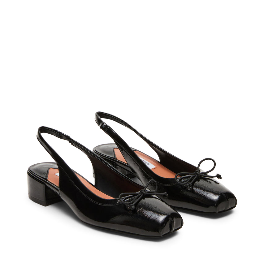 Loved Flat Shoe BLACK CRINKLE PATENT - view 2