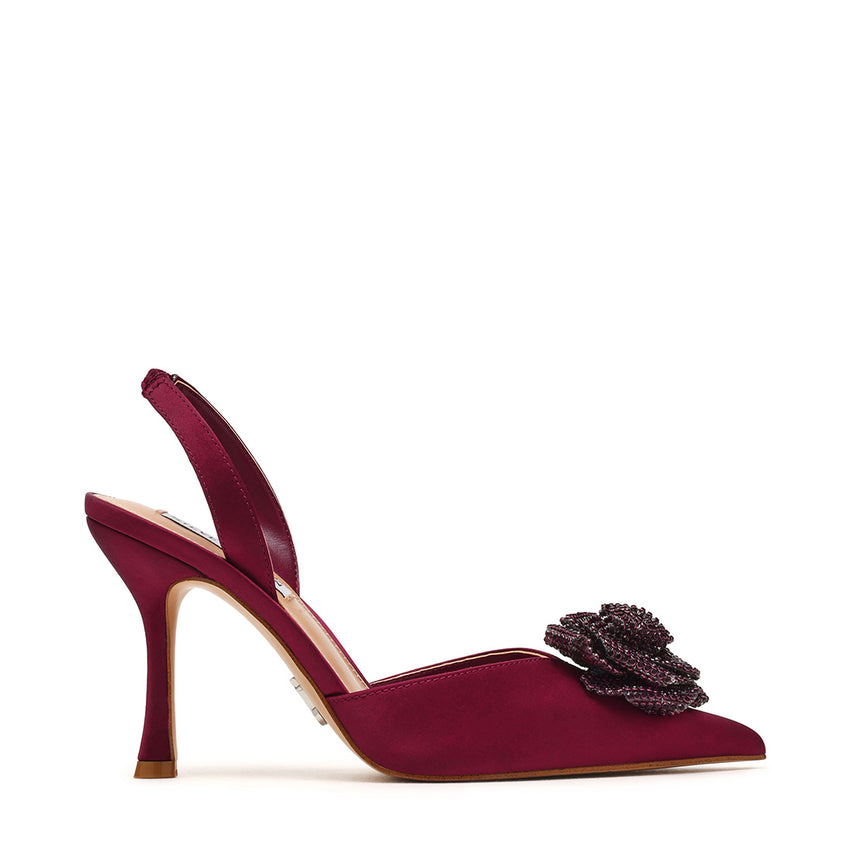 Lysandra Sandal WINE SATIN