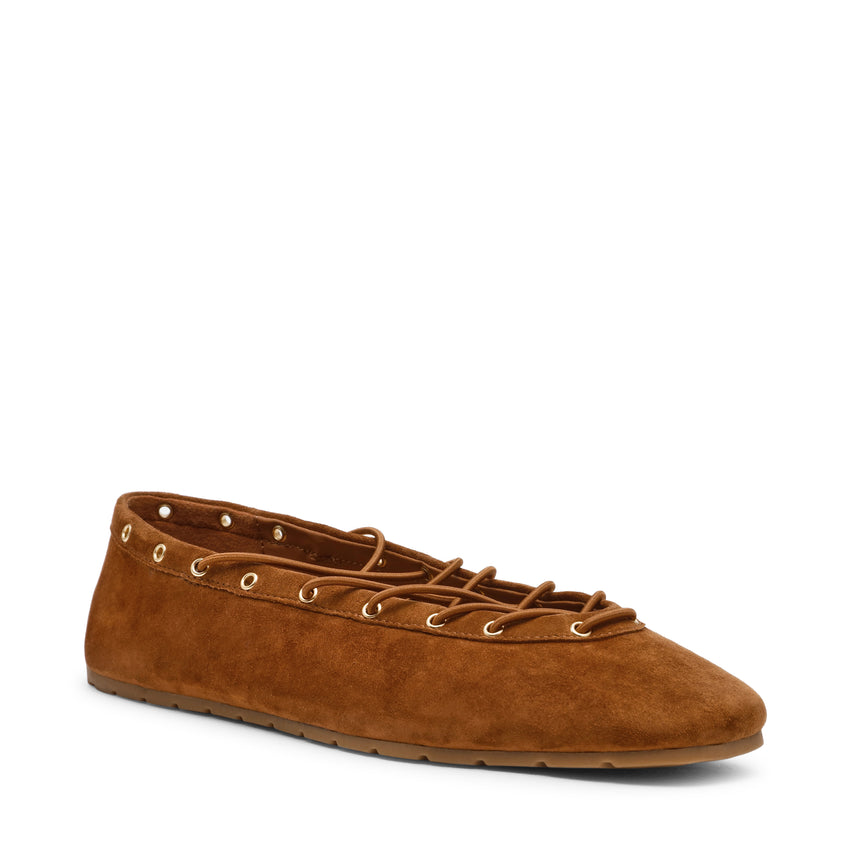 Pointe Flat Shoe CHESTNUT SUEDE