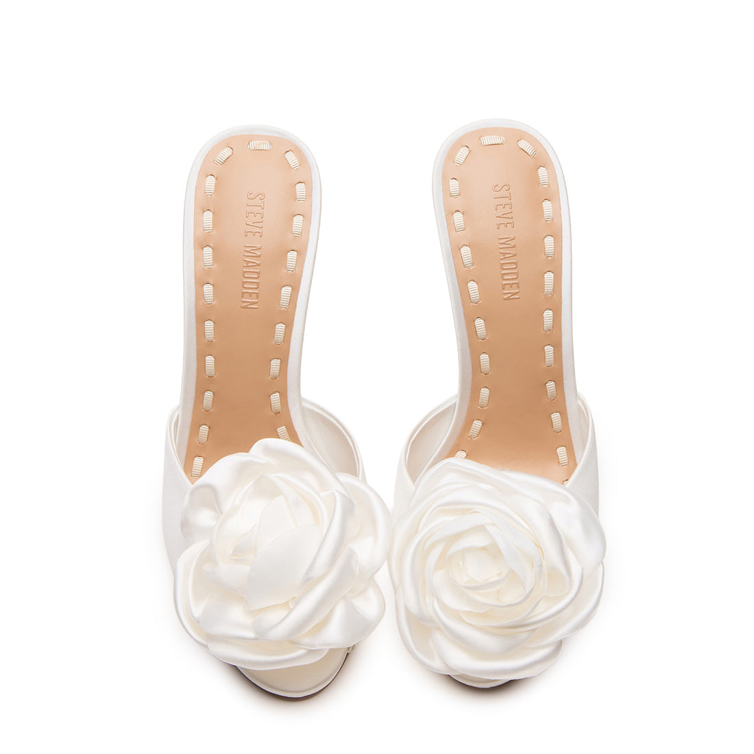 Priya-FLWR Mule IVORY SATIN - view 3