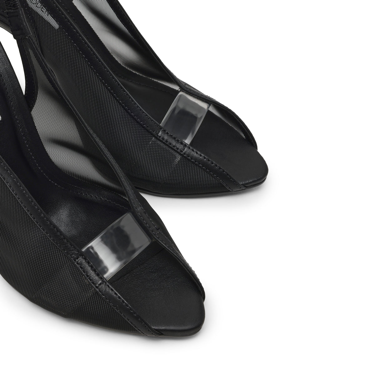 Sasha-Mesh Pump BLACK LEATHER - view 5