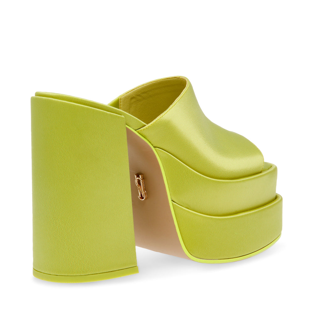 Steve Madden Cagey Sandal LIME SATIN Sandals All Products