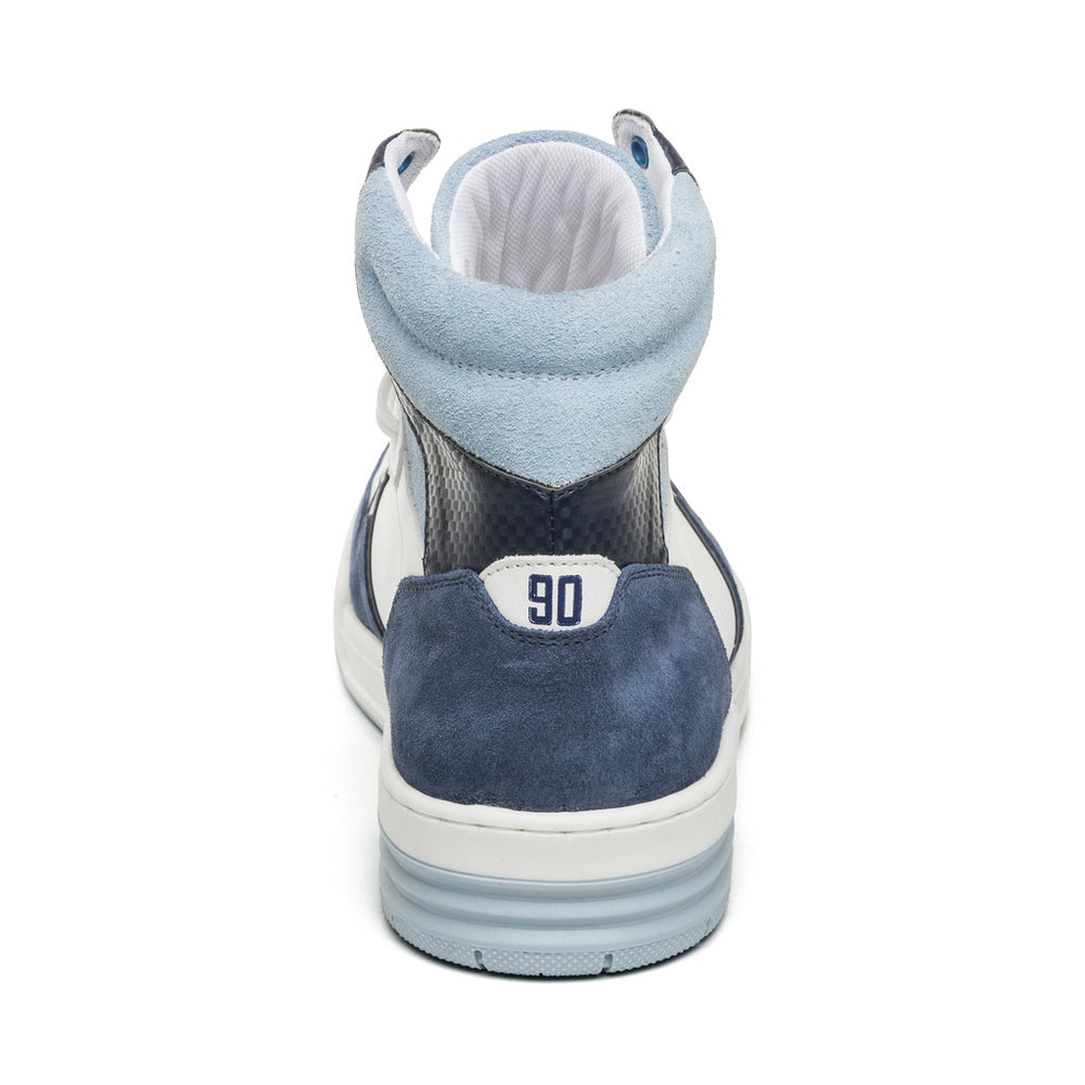 Steve Madden Men Kobe-M Sneaker WHT/LT BLUE Sneakers All Products