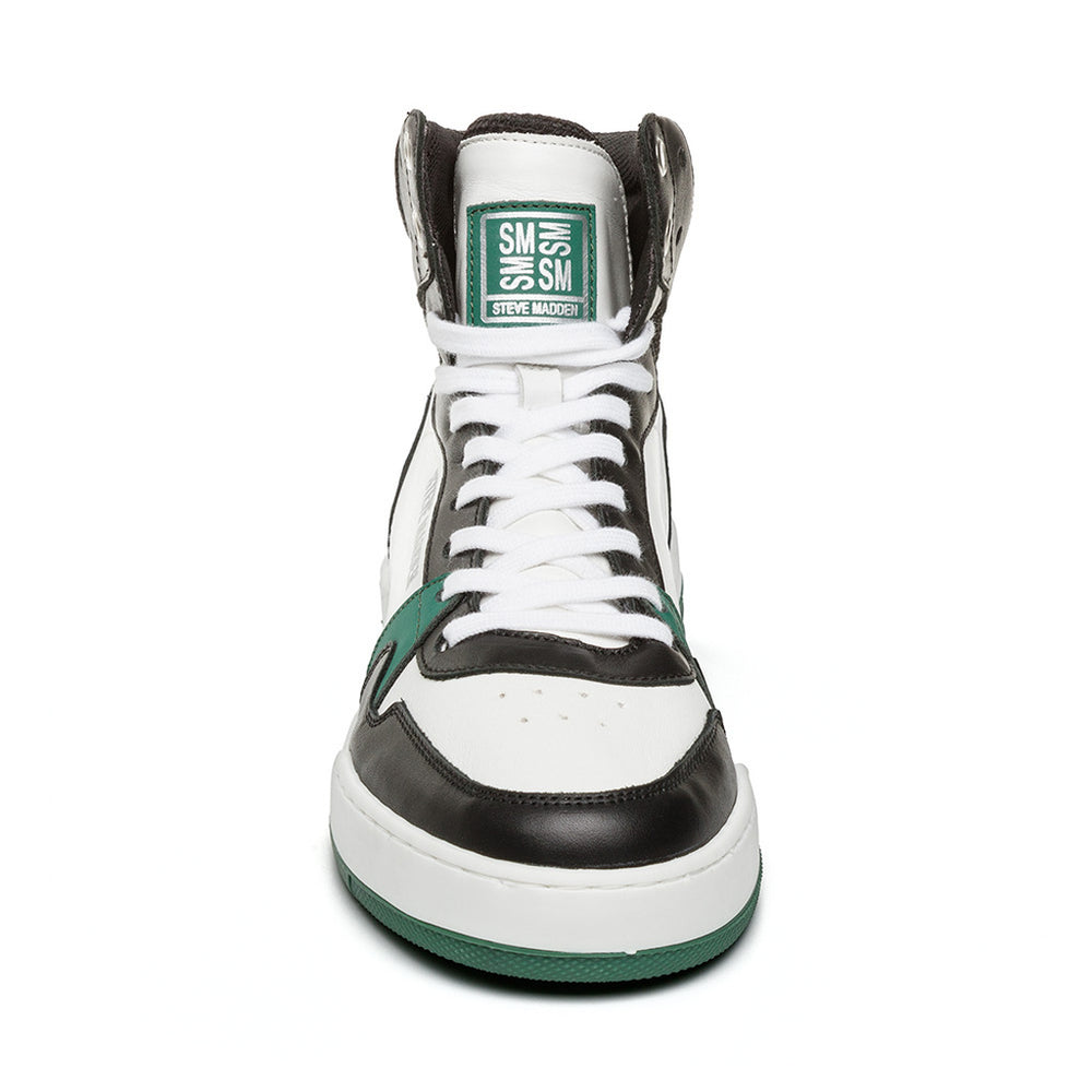 Steve Madden Men Kobe-M Sneaker WHITE/BLACK/EMERALD Sneakers All Products